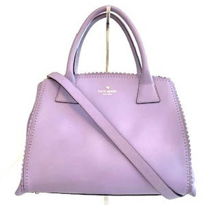Kate Spade Sloan Palm Springs Lilac Hydrangea Scalloped Leather Satchel